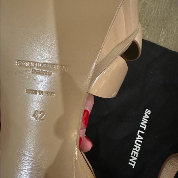 YSL Patent Leather T-strap heels -Tan 42 EU - Picture 6 of 7